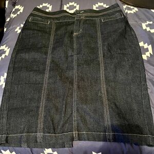 Venezia Dark Denim Pencil Skirt
